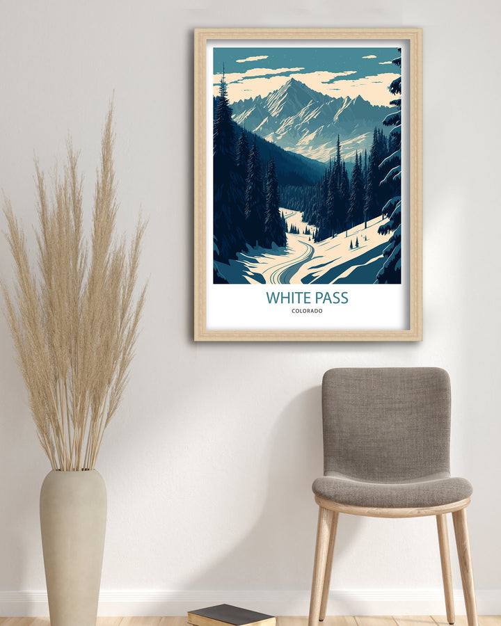 White Pass Colorado Travel Poster Travel Poster| Colorado Poster