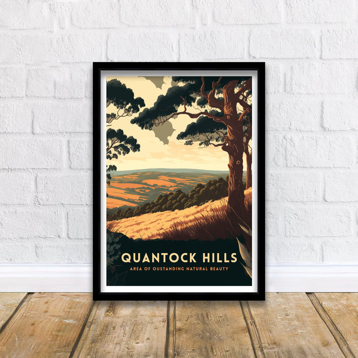 Quantock Hills Travel Poster | Somerset Poster