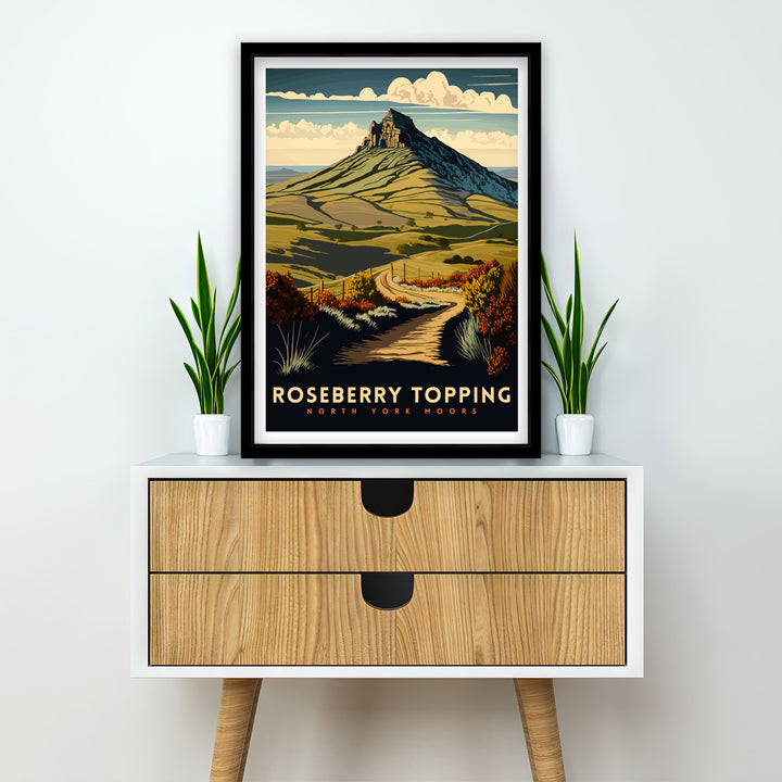 Roseberry Topping Art Poster | North Yorkshire