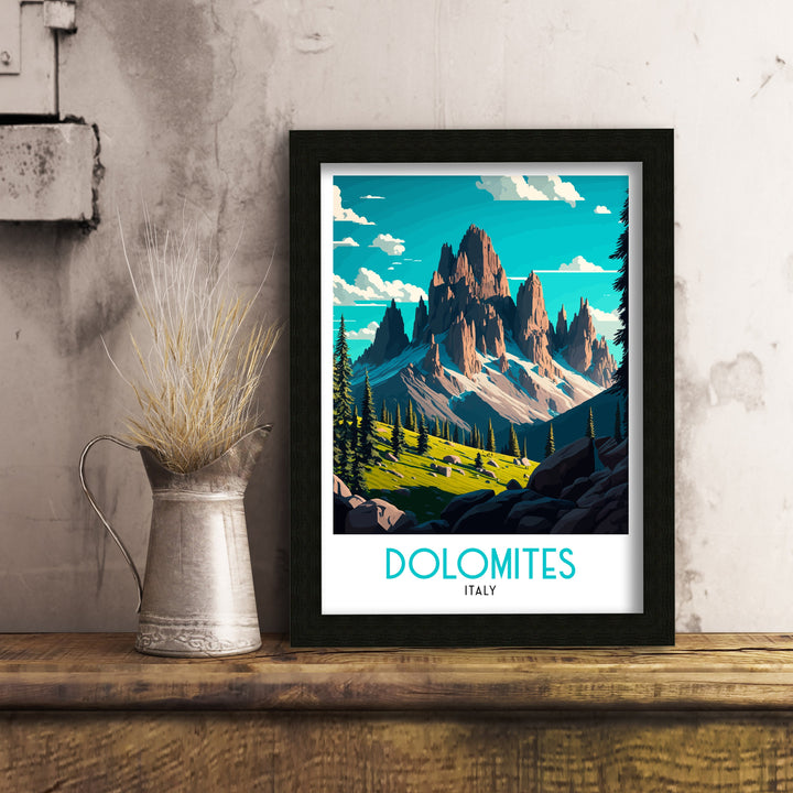 Dolomites Travel Poster | Italy