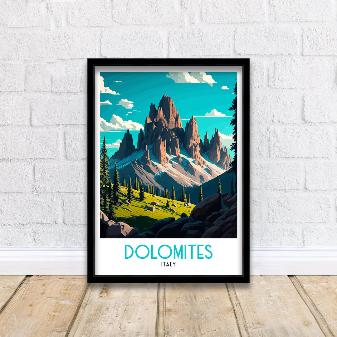 Dolomites Travel Poster | Italy