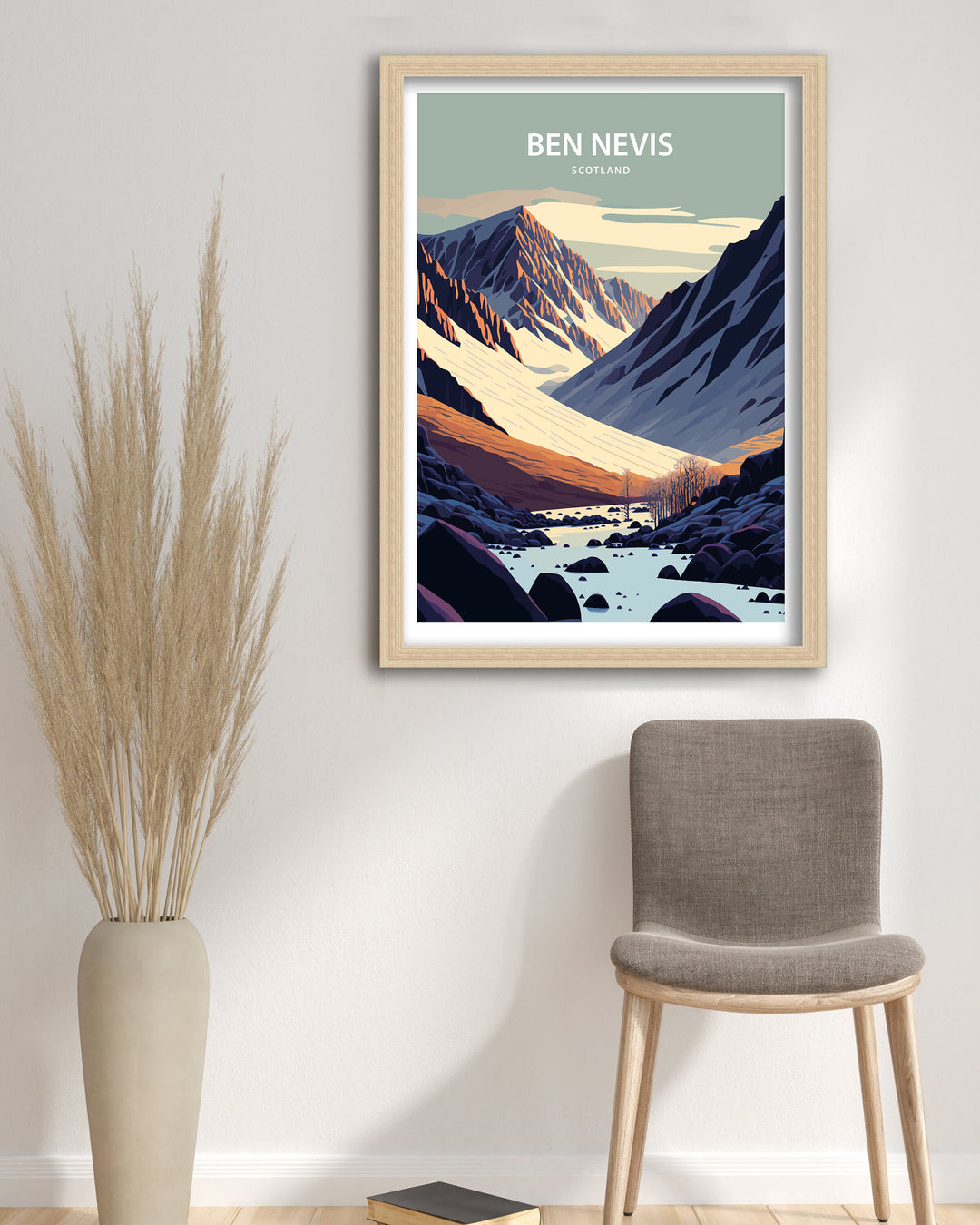 Ben Nevis Travel Print | Ben Nevis | Ben Nevis Poster | Scotland Print | Mountain Print | Ben Nevis Art | Scotland | Ben Nevis Wall Art