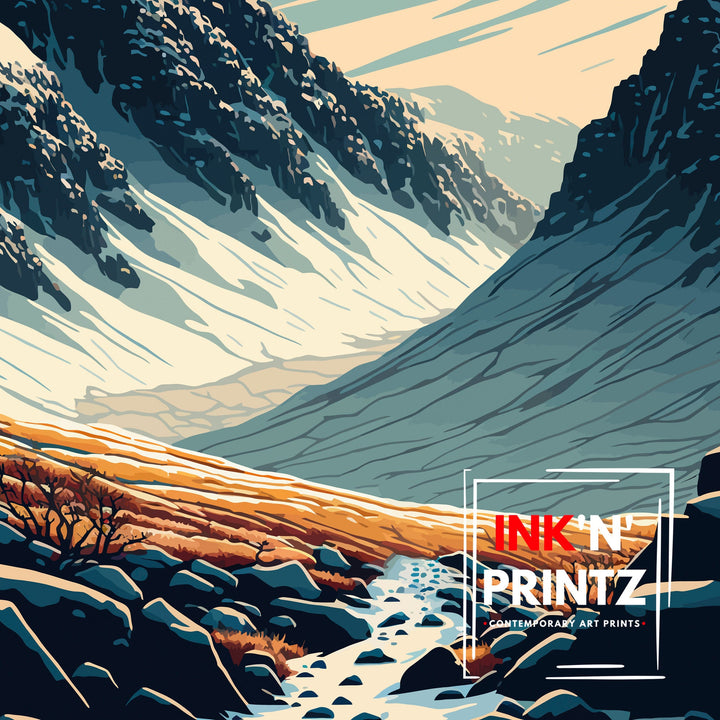 Scafell Pike Travel Poster | Lake District