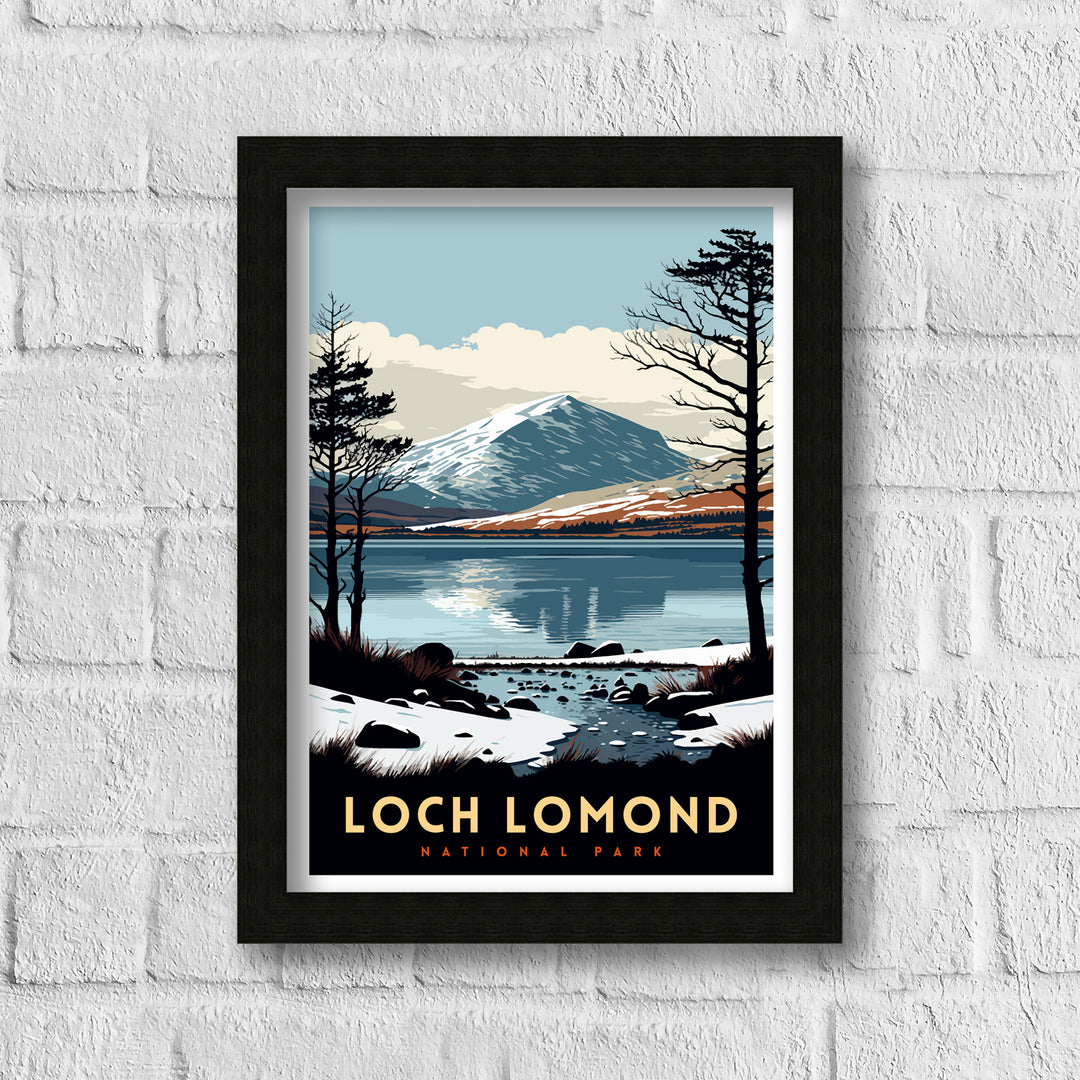 Loch Lomond Travel Print | Scotland | Loch Lomond Print | Travel Poster | Scotland Print | Wall Art | National Park | Scottish Highlands