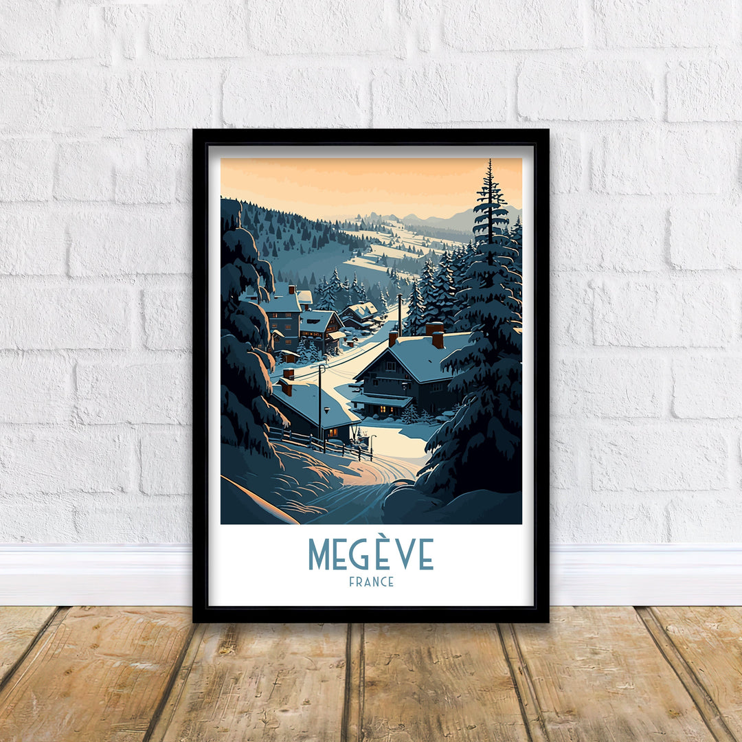 Megeve Ski Poster | Ski Poster
