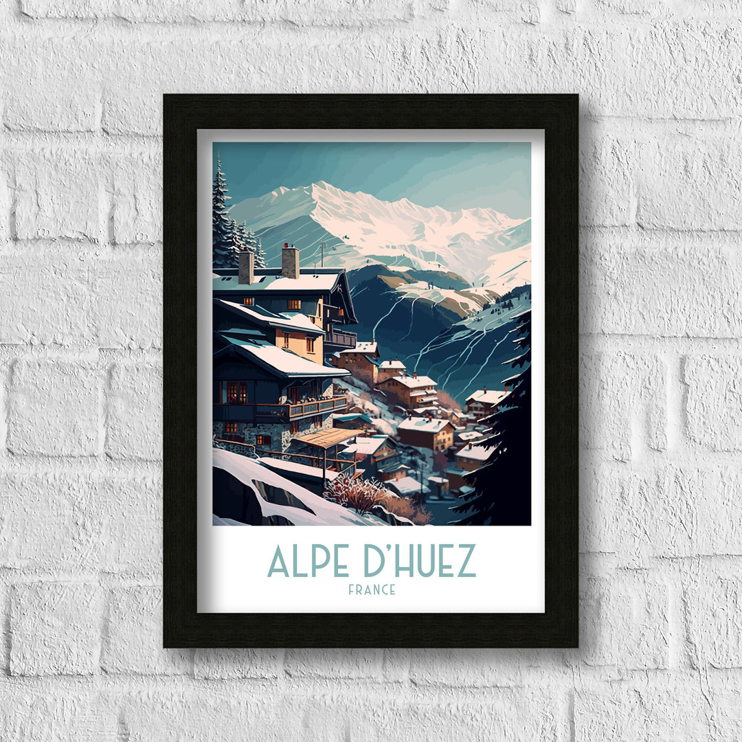 Alpe d'huez Ski Poster | Alpe Dhuez Poster