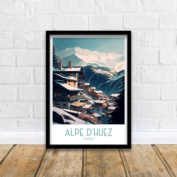 Alpe d'huez Ski Poster | Alpe Dhuez Poster