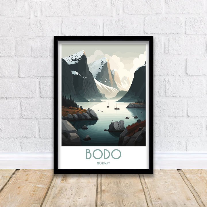 Bodo Norway Travel Poster Bodo Wall Decor Bodo Home Living Decor Bodo Norway Illustration Travel Poster Gift For Bodo