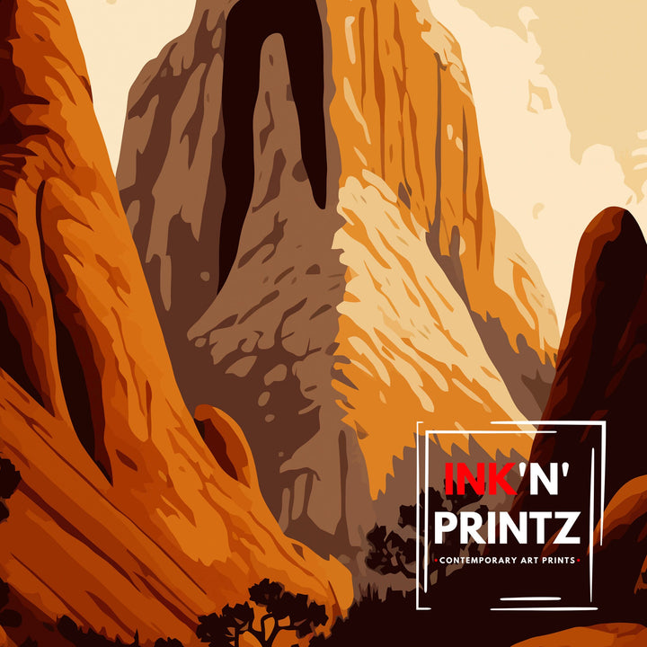 Zion National Park Art Poster | National Park Poster