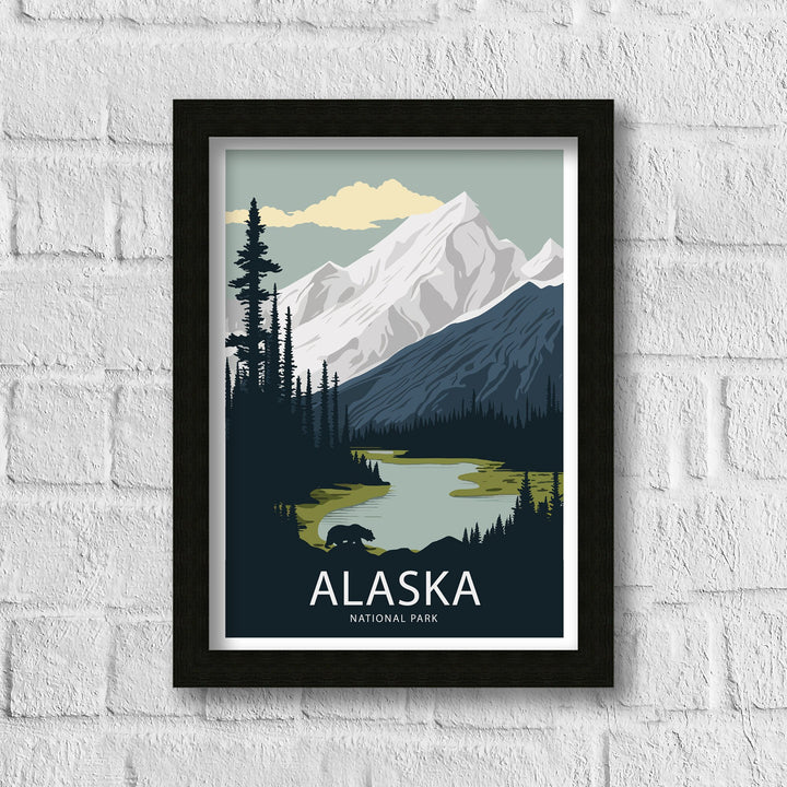 Alaska National Park Travel Poster | Travel Poster