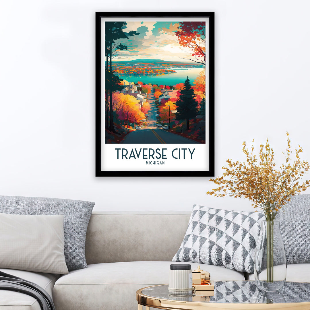 Michigan Travel Print  | Michigan Print | Michigan Poster | Travel Poster | Michigan Art | Travel Print | Michigan Art Print