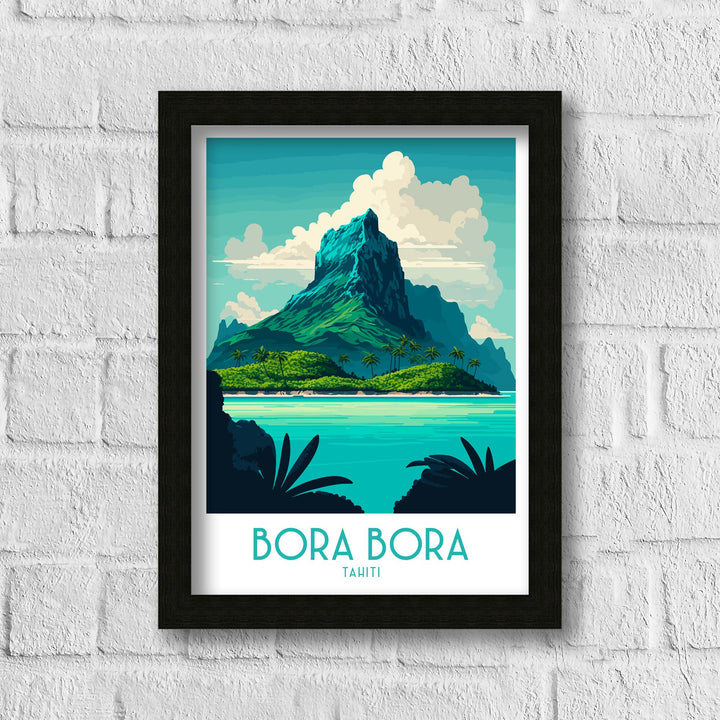 Bora Bora Travel Print | Travel Poster | French Polynesia | Bora Bora Print | Bora Bora | Bora Bora Wall Art | Travel Print | Bora Bora