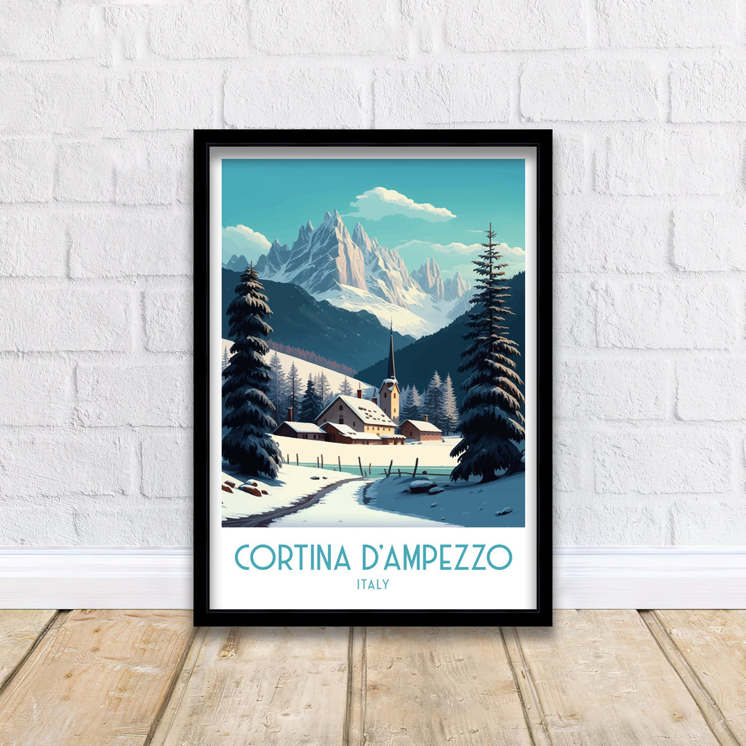 Cortina d'ampezzo Travel Poster | Travel Poster