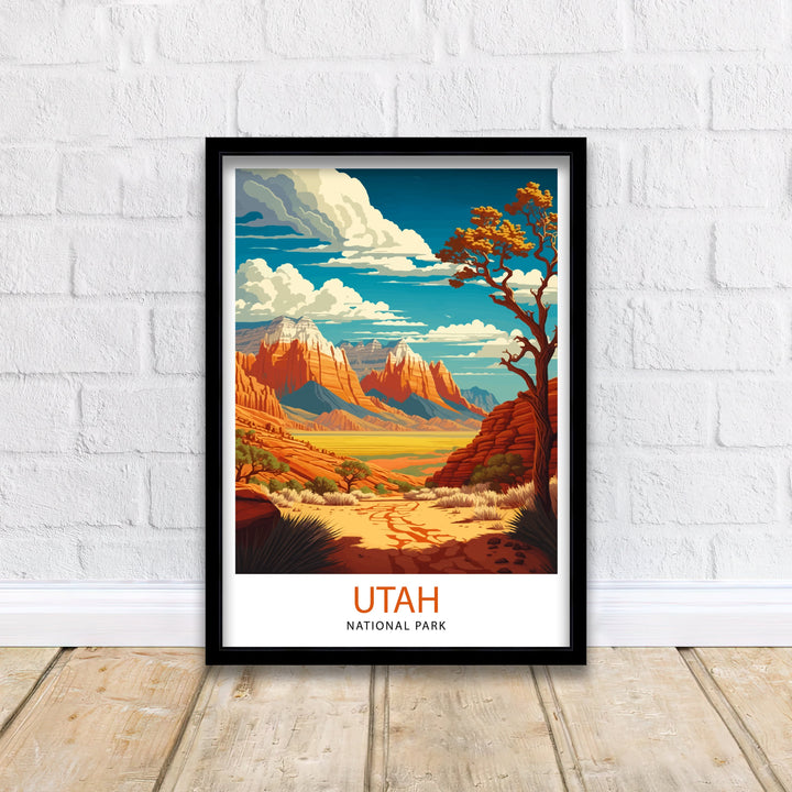 Utah National Park Travel Poster Utah Wall Art USA Home Living Decor Utah Illustration Travel Poster Gift For Utah Nature Lover