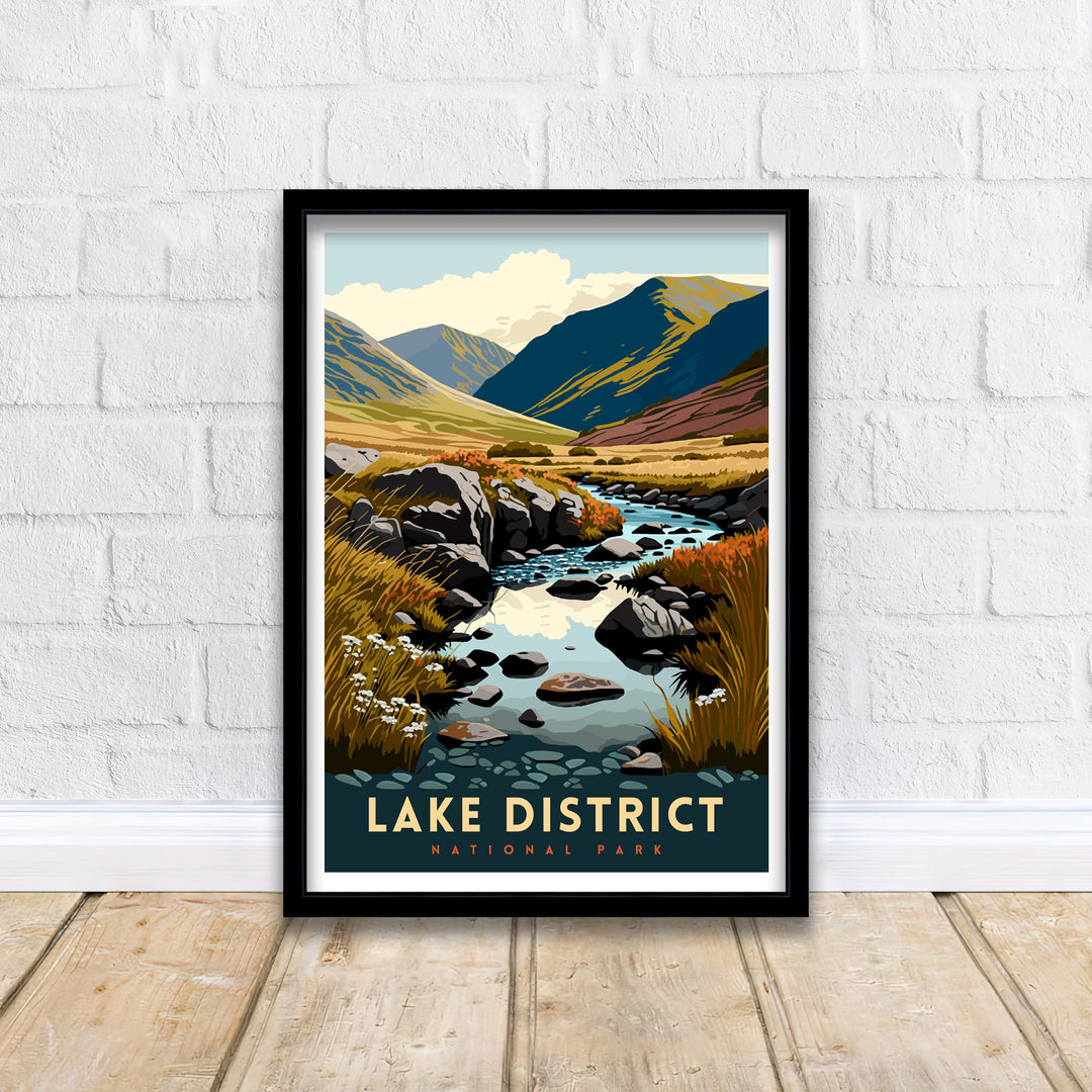 Lake District Travel Poster | Lake District Poster