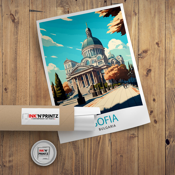 Sofia Bulgaria Travel Poster Sofia Wall Decor Bulgaria Home Living Decor Sofia Illustration Travel Poster Gift For Sofia Bulgaria Home Decor