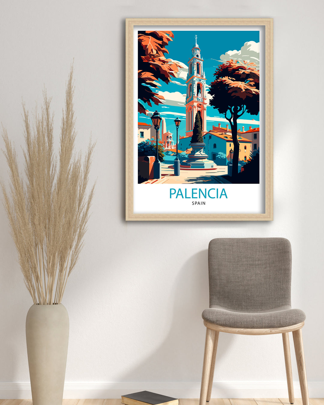 Palencia Spain Travel Print Palencia Wall Art Palencia Poster Spain Travel Prints Palencia Art Print Palencia Illustration Palencia