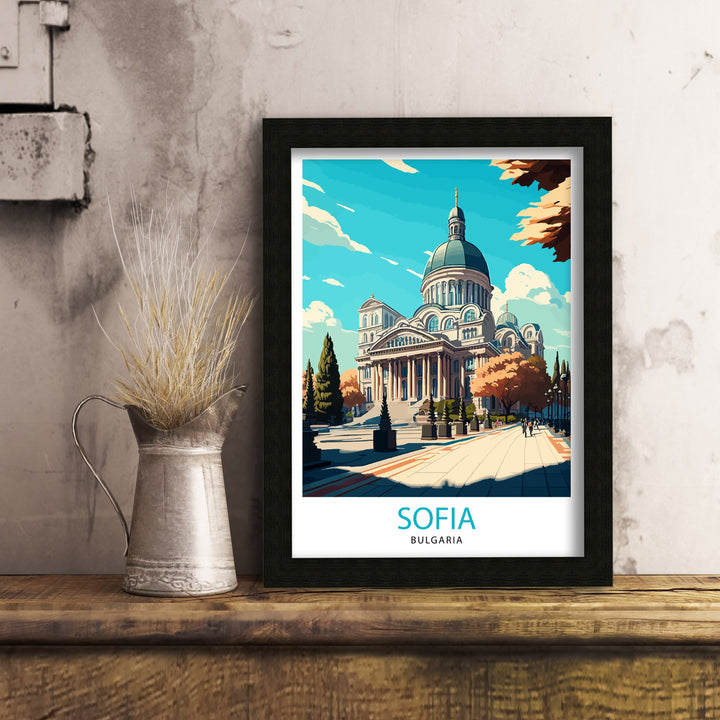 Sofia Bulgaria Travel Poster Sofia Wall Decor Bulgaria Home Living Decor Sofia Illustration Travel Poster Gift For Sofia Bulgaria Home Decor