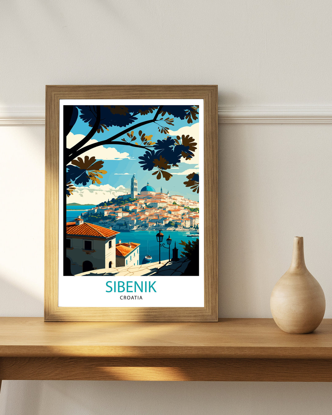 Sibenik Croatia Travel Poster Sibenik Wall Art Sibenik Poster Croatia Travel Posters Sibenik Art Poster Sibenik Illustration Sibenik Home Decor