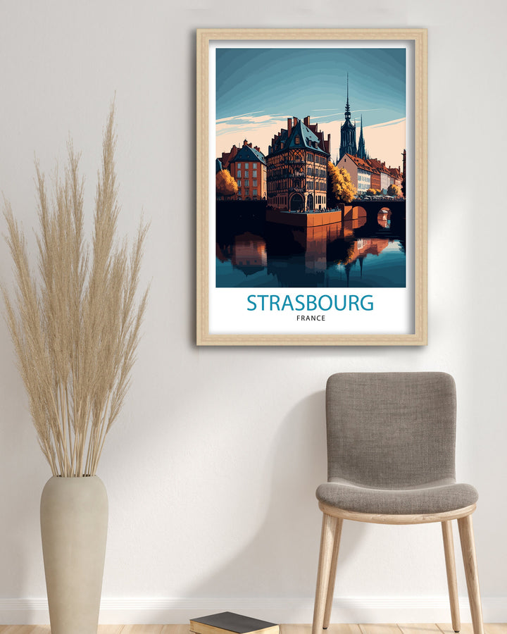 Strasbourg France Travel Poster Strasbourg Wall Decor Strasbourg Poster France Travel Posters Strasbourg Art Poster Strasbourg Illustration