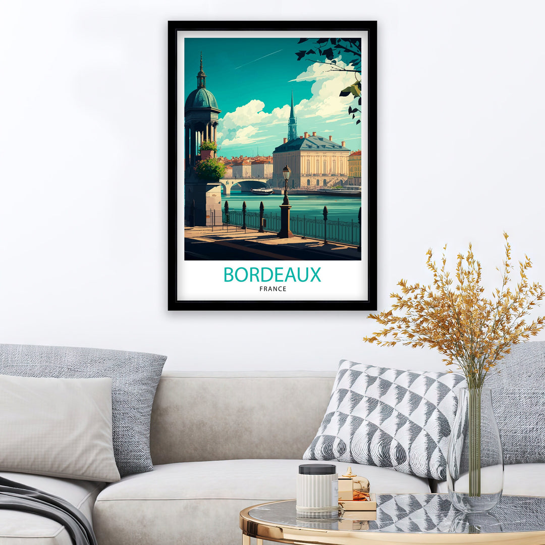 Bordeaux France Travel Poster Bordeaux Wall Decor Bordeaux Poster France Travel Posters Bordeaux Art Poster Bordeaux Illustration Bordeaux Wall