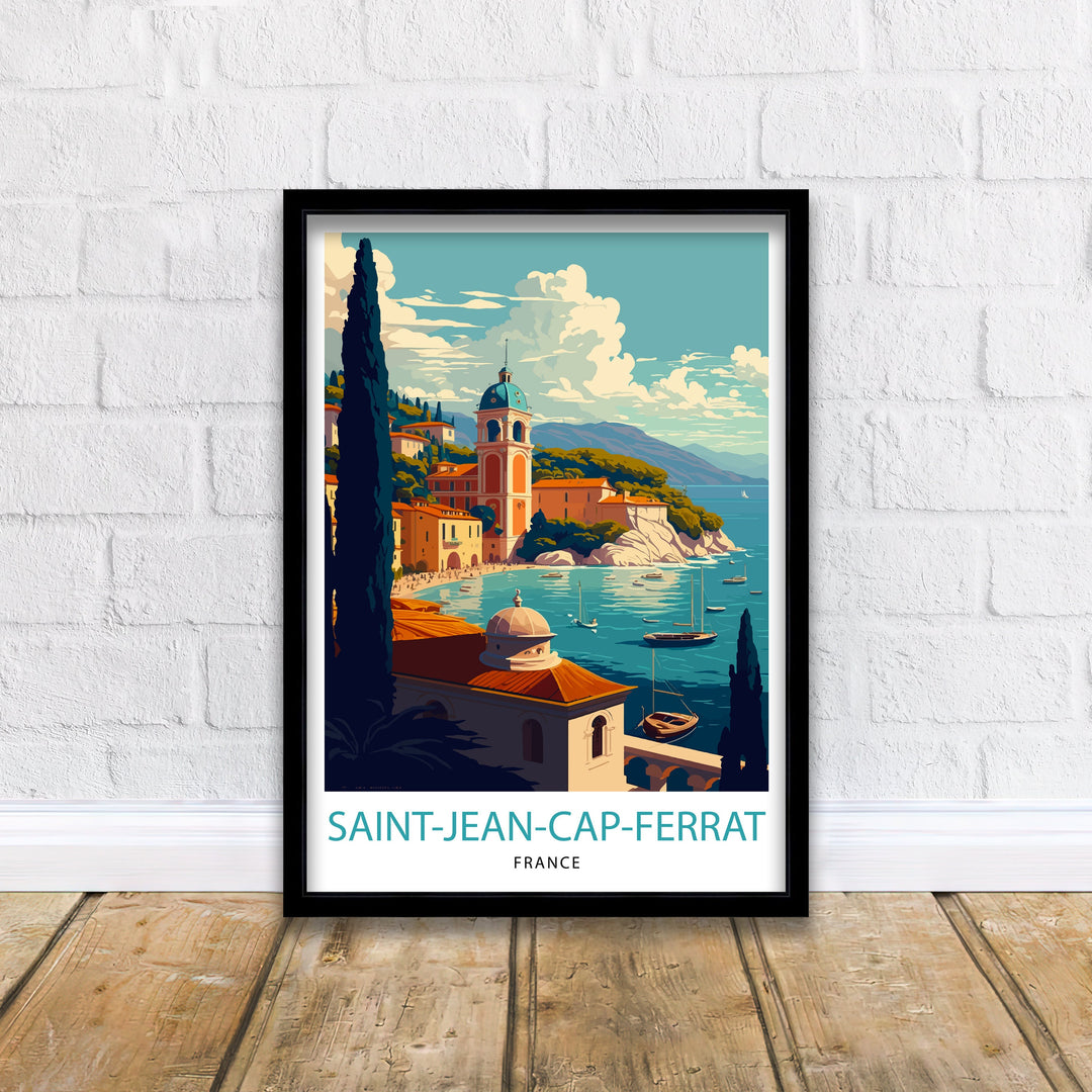 Saint-Jean-Cap-Ferrat Travel Poster French Riviera Wall Decor Cap-Ferrat Poster France Travel Posters Cap-Ferrat Art Poster Cap-Ferrat