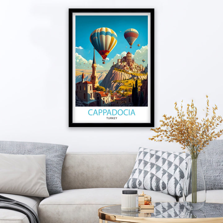 Cappadocia Turkey Travel Poster Cappadocia Wall Decor Cappadocia Poster Turkey Travel Posters Cappadocia Art Poster Cappadocia Illustration