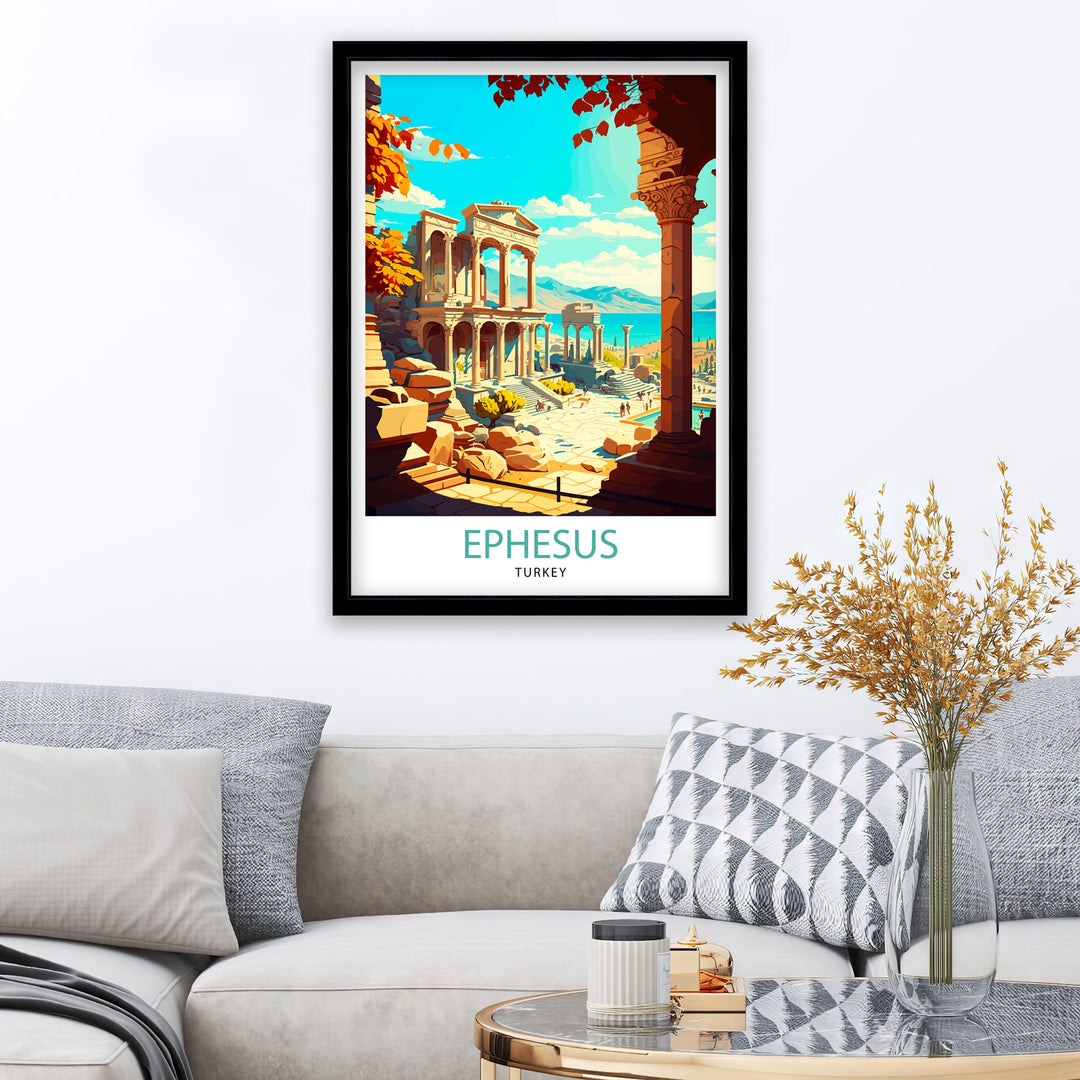 Ephesus Turkey Travel Poster Ephesus Wall Art Ephesus Poster Turkey Travel Posters Ephesus Art Poster Ephesus Illustration Ephesus Wall Decor