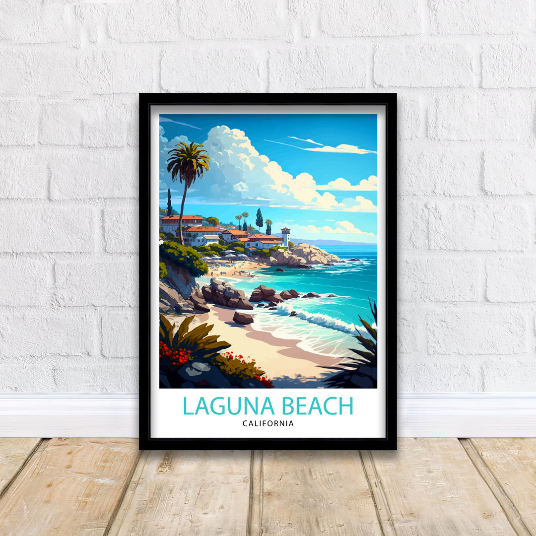 Laguna Beach California Travel Poster Laguna Beach Wall Decor Laguna Beach Poster California Travel Posters Laguna Beach Art Poster Laguna