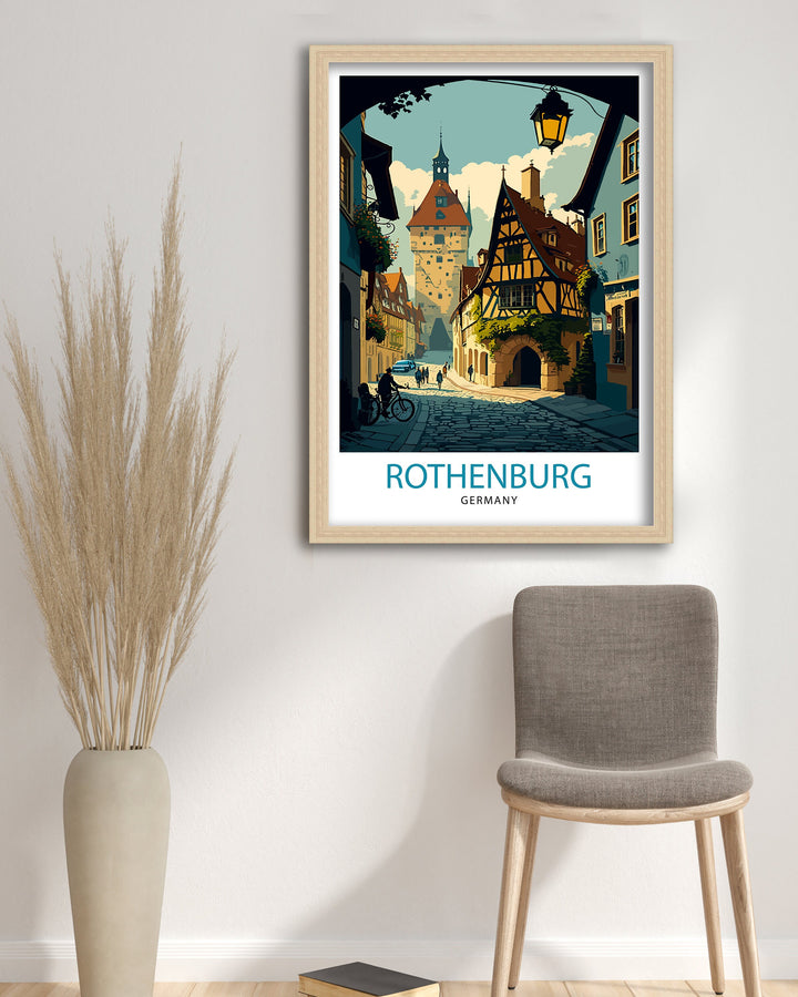 Rothenburg Travel Poster Rothenburg Wall Art Rothenburg Illustration Rothenburg Travel Poster Rothenburg Germany Home Decor Rothenburg