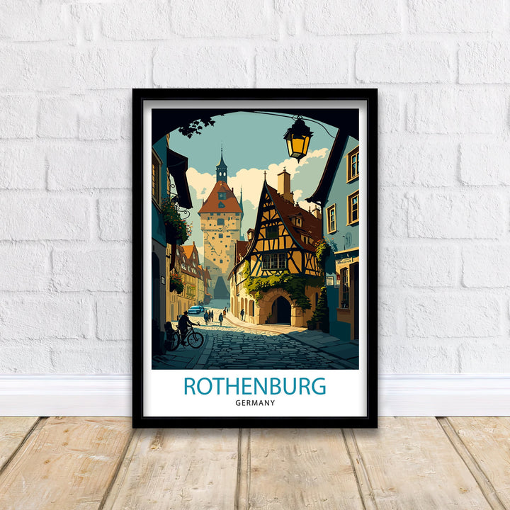 Rothenburg Travel Print Rothenburg Wall Art Rothenburg Illustration Rothenburg Travel Poster Rothenburg Germany Home Decor Rothenburg