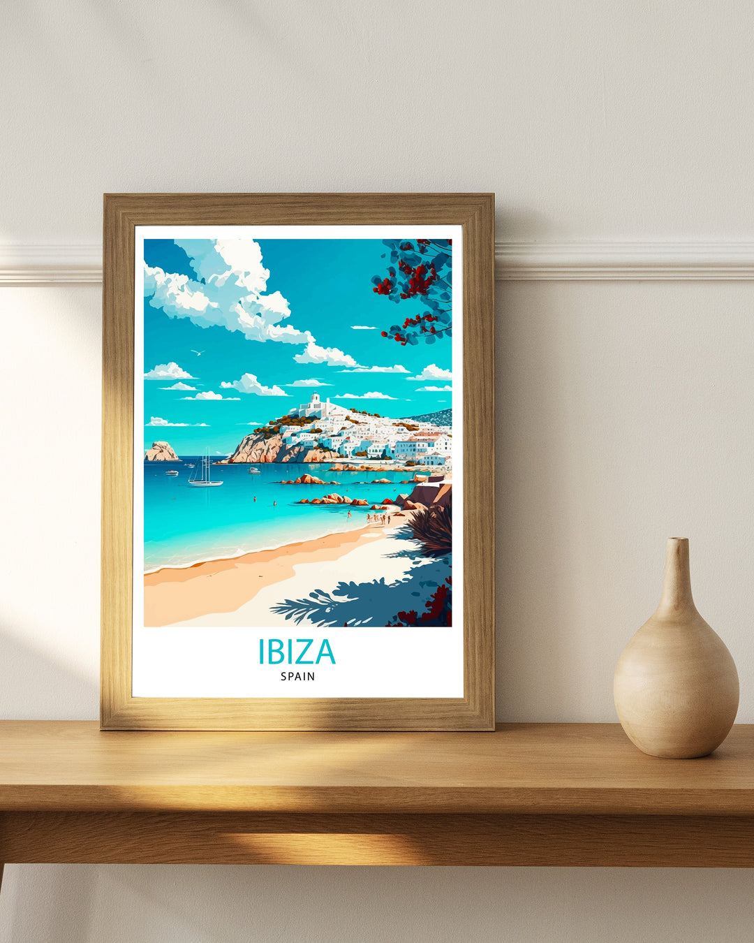 Ibiza Travel Poster Ibiza Wall Art Ibiza Home Decor Ibiza Illustration Travel Poster Gift For Ibiza Lovers Spain Travel Poster