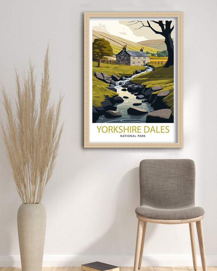 Yorkshire Dales Travel Poster | Travel Poster