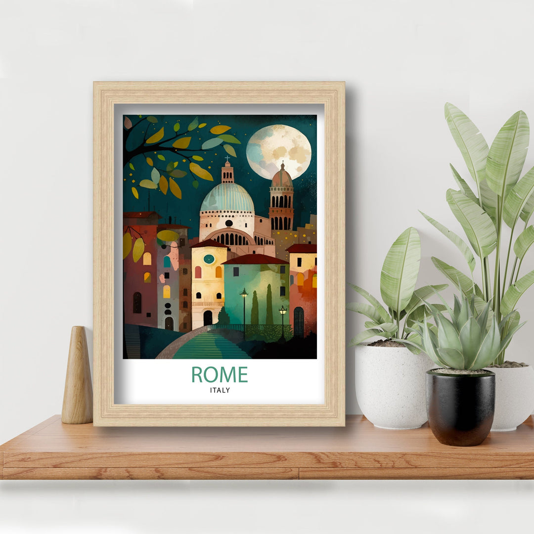 Rome Italy Travel Poster Rome Wall Art Rome Poster Italy Travel Posters Rome Art Poster Rome Italy Illustration Rome Home Living Decor