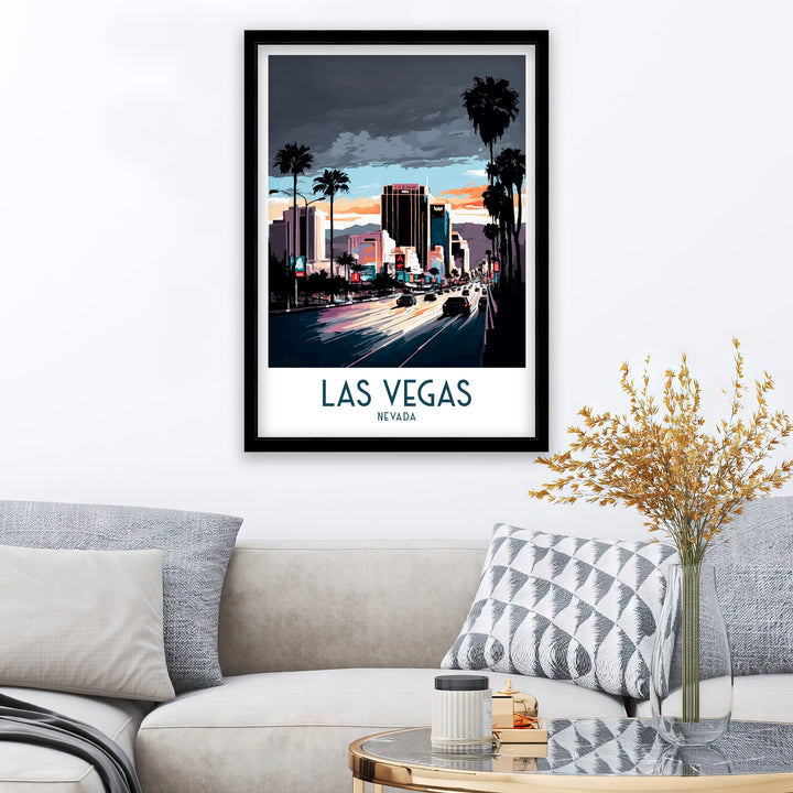 Las Vegas Travel Poster Las Vegas Wall Art Las Vegas Poster Las Vegas Illustration Las Vegas Nevada Travel Poster Las Vegas Souvenir