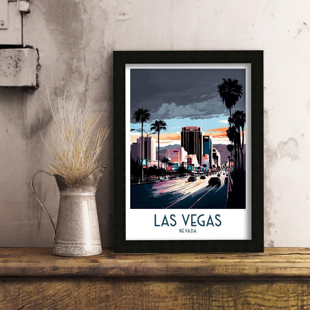 Las Vegas Travel Poster Las Vegas Wall Art Las Vegas Poster Las Vegas Illustration Las Vegas Nevada Travel Poster Las Vegas Souvenir