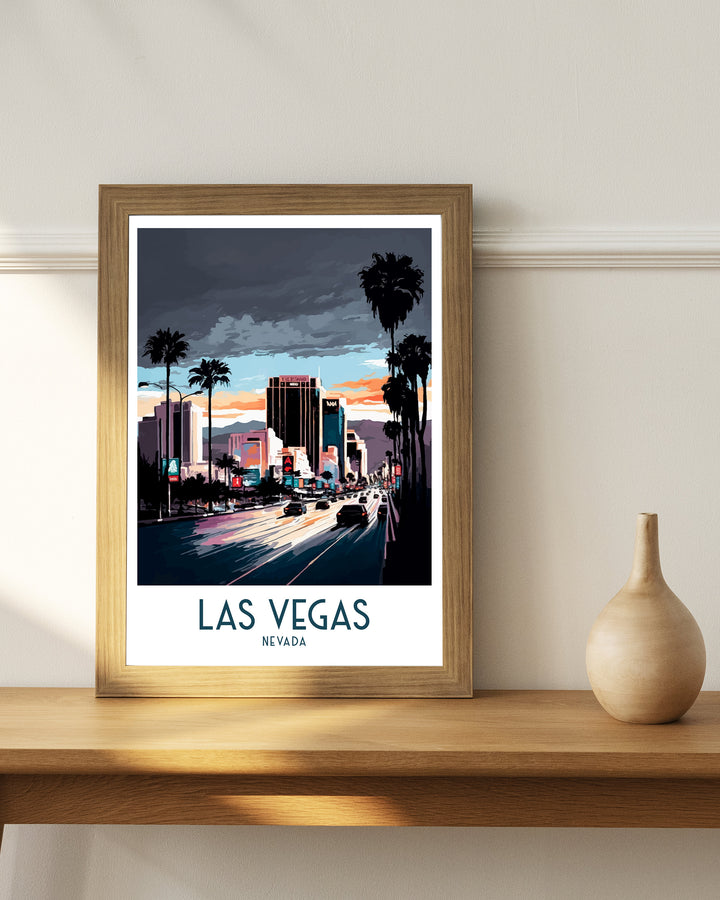 Las Vegas Travel Poster Las Vegas Wall Art Las Vegas Poster Las Vegas Illustration Las Vegas Nevada Travel Poster Las Vegas Souvenir