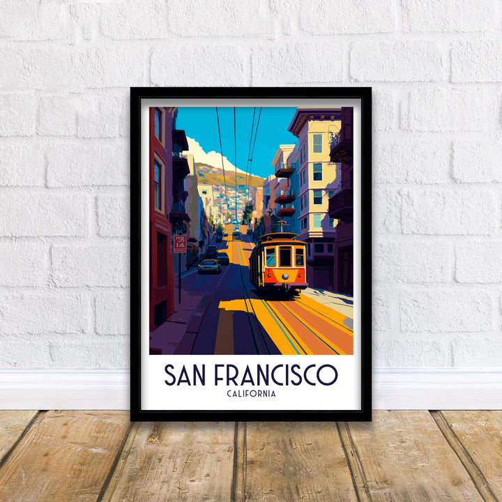 San Francisco Travel Poster San Francisco Wall Art California Home Decor San Francisco Illustration Travel Poster Golden Gate Bridge Poster