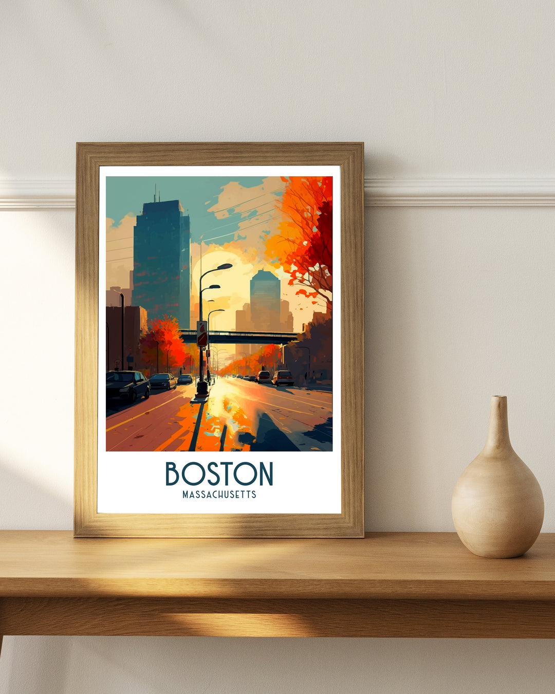 Boston Travel Poster Boston Wall Art Boston Illustration Boston Poster Boston Home Decor Boston Gift Boston Art