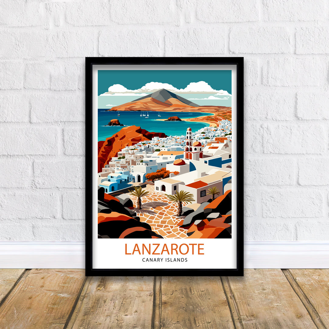 Lanzarote Travel Poster Lanzarote Wall Art Lanzarote Poster Spain Travel Posters Lanzarote Art Poster Lanzarote Illustration Lanzarote Wall