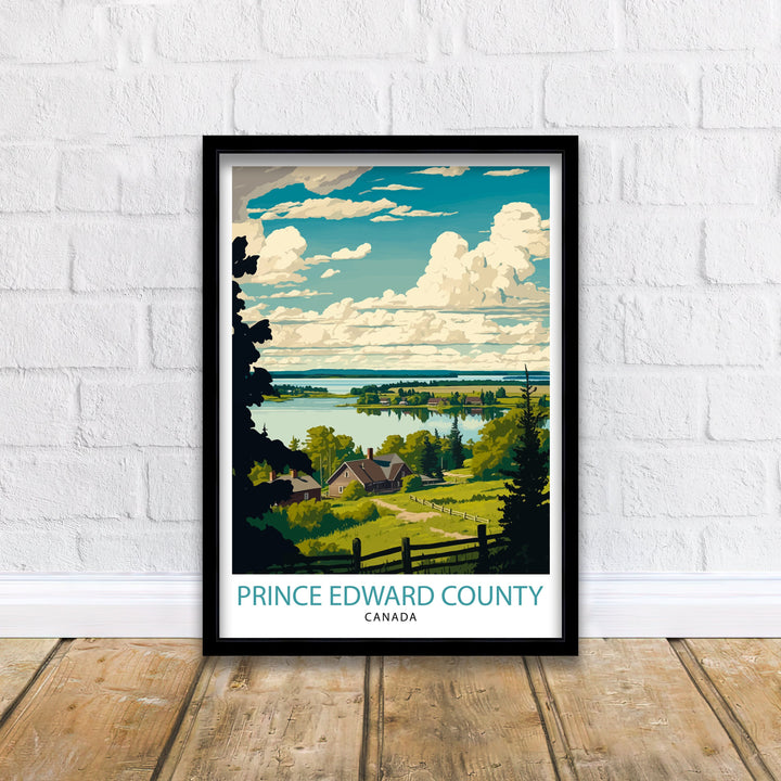 Prince Edward County Travel Poster PEC Wall Art Canada Illustration Travel Poster Gift For PEC Home Decor