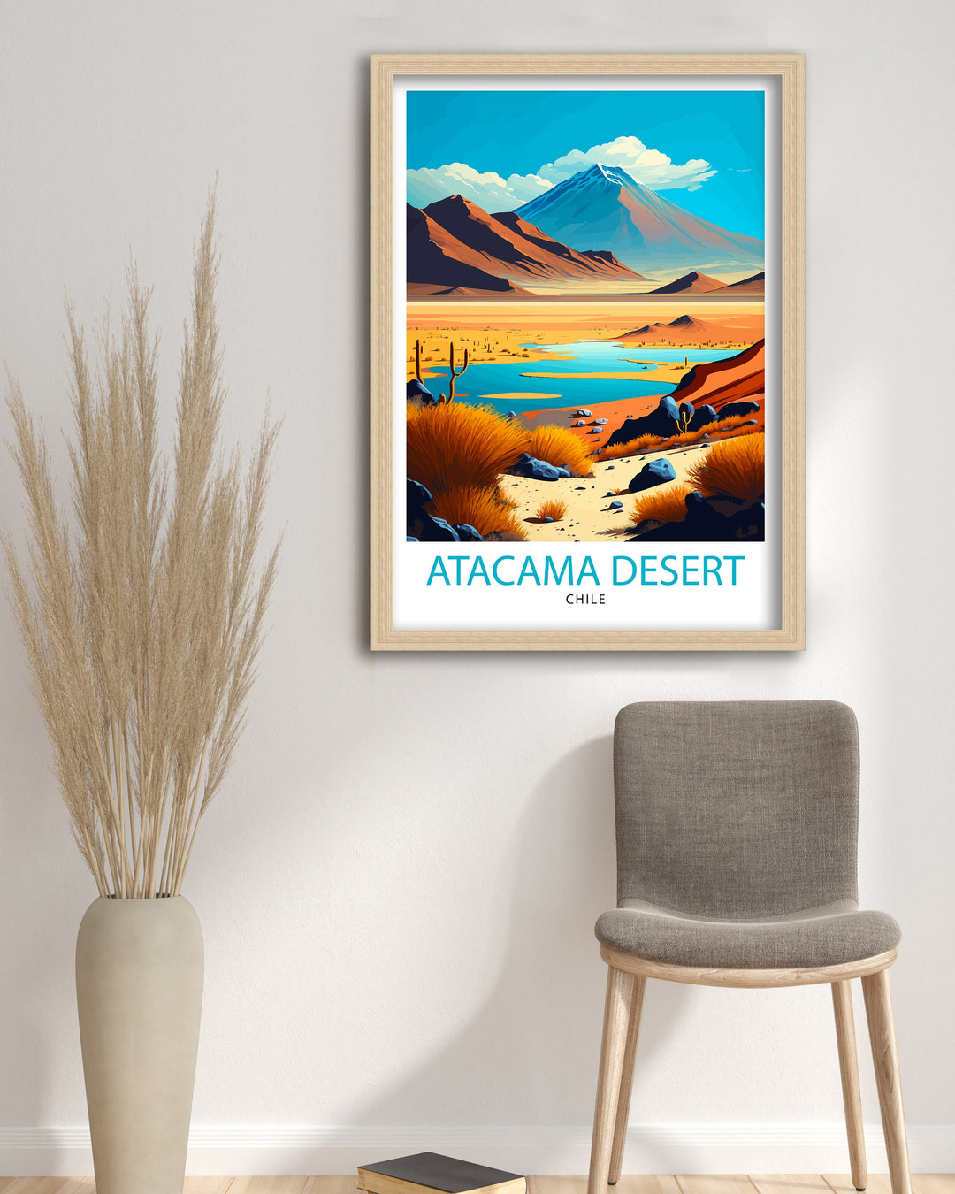 Atacama Desert Travel Poster Atacama Wall Art Atacama Home Decor Atacama Chile Illustration Atacama Travel Poster Gift For Traveler Atacama