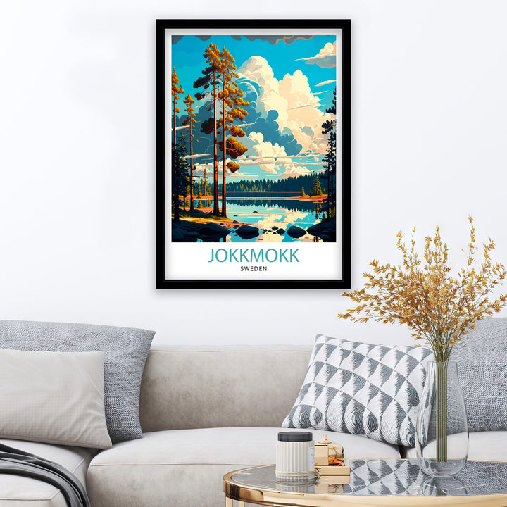 Jokkmokk Sweden Travel Poster Jokkmokk Wall Art Jokkmokk Poster Jokkmokk Illustration Jokkmokk Travel Poster Jokkmokk Gift Sweden Home Decor