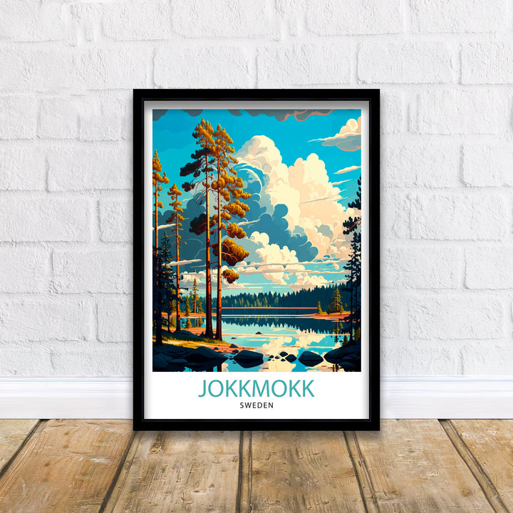 Jokkmokk Sweden Travel Poster Jokkmokk Wall Art Jokkmokk Poster Jokkmokk Illustration Jokkmokk Travel Poster Jokkmokk Gift Sweden Home Decor