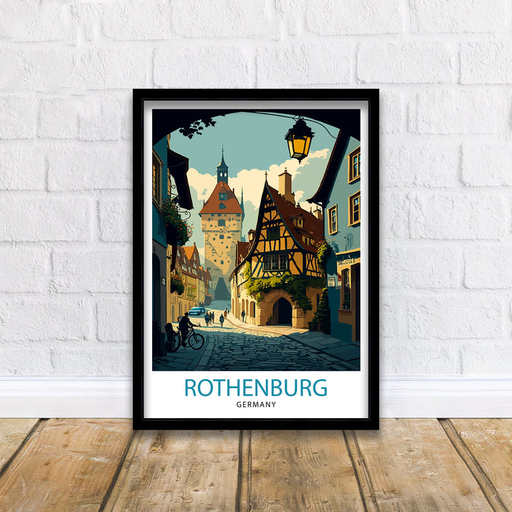 Rothenburg Travel Print Rothenburg Wall Art Rothenburg Illustration Rothenburg Travel Poster Rothenburg Germany Home Decor Rothenburg