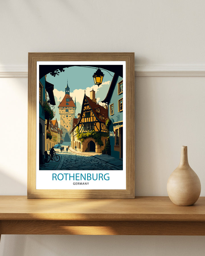 Rothenburg Travel Print Rothenburg Wall Art Rothenburg Illustration Rothenburg Travel Poster Rothenburg Germany Home Decor Rothenburg