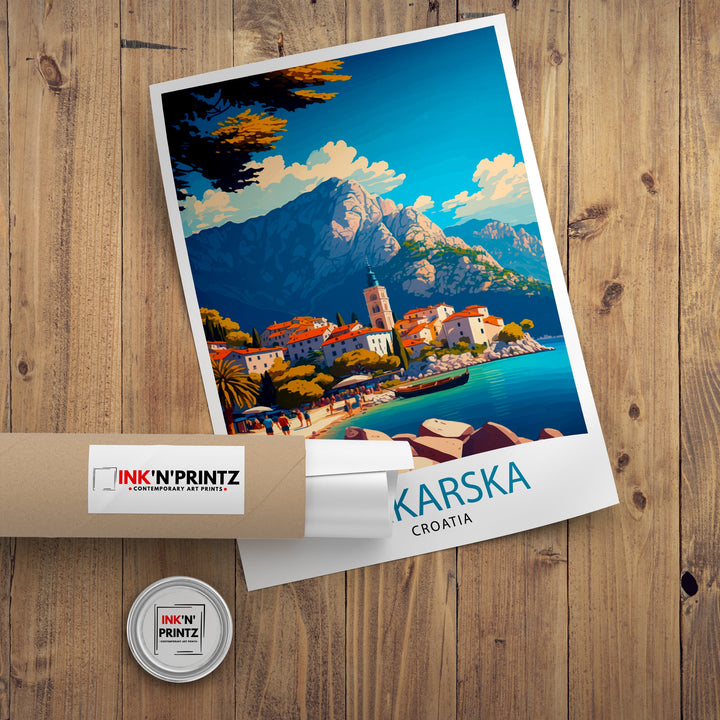 Makarska Croatia Travel Poster Makarska Wall Art Makarska Illustration Croatia Travel Poster Makarska Home Decor