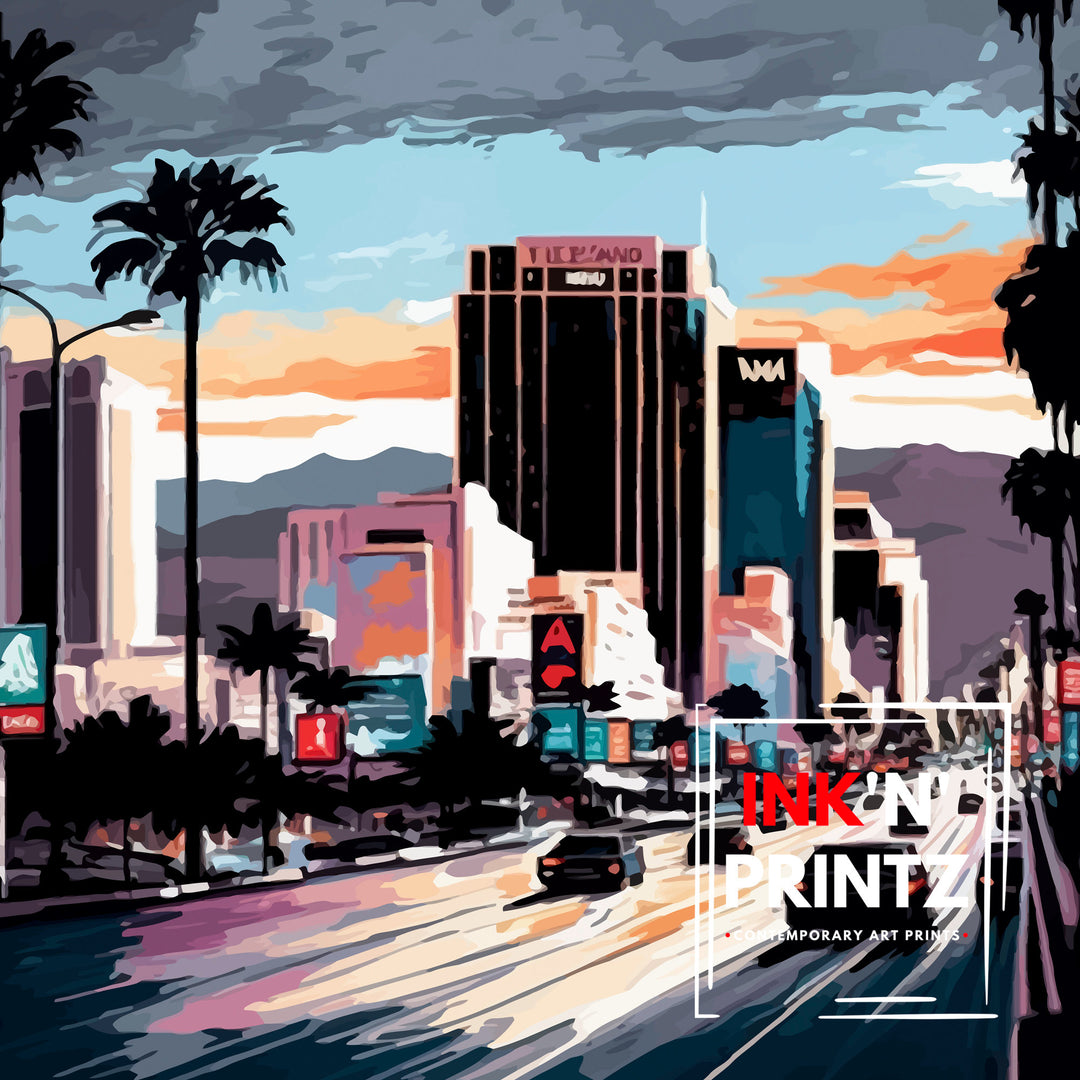 Las Vegas Travel Poster Las Vegas Wall Art Las Vegas Poster Las Vegas Illustration Las Vegas Nevada Travel Poster Las Vegas Souvenir