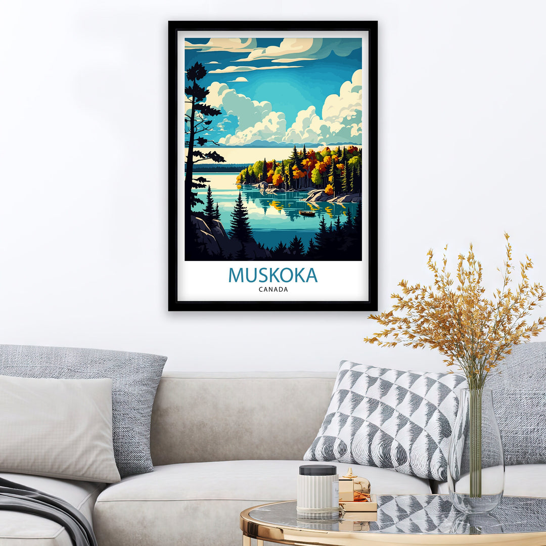 Muskoka Canada Travel Poster Muskoka Wall Art Canada Travel Poster Muskoka Decor Muskoka Cottage Poster Gift For Muskoka Lover