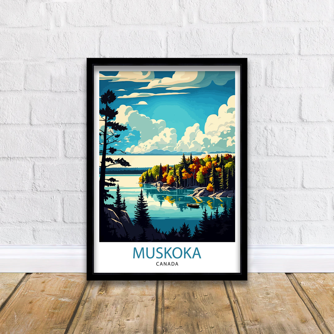 Muskoka Canada Travel Poster Muskoka Wall Art Canada Travel Poster Muskoka Decor Muskoka Cottage Poster Gift For Muskoka Lover